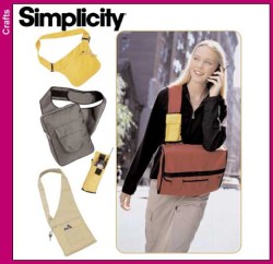 9000 SIMPLICITY MESSENGER BAG, FANNY PACK, PURSE,  CELL PHONE CASE PATTERN
